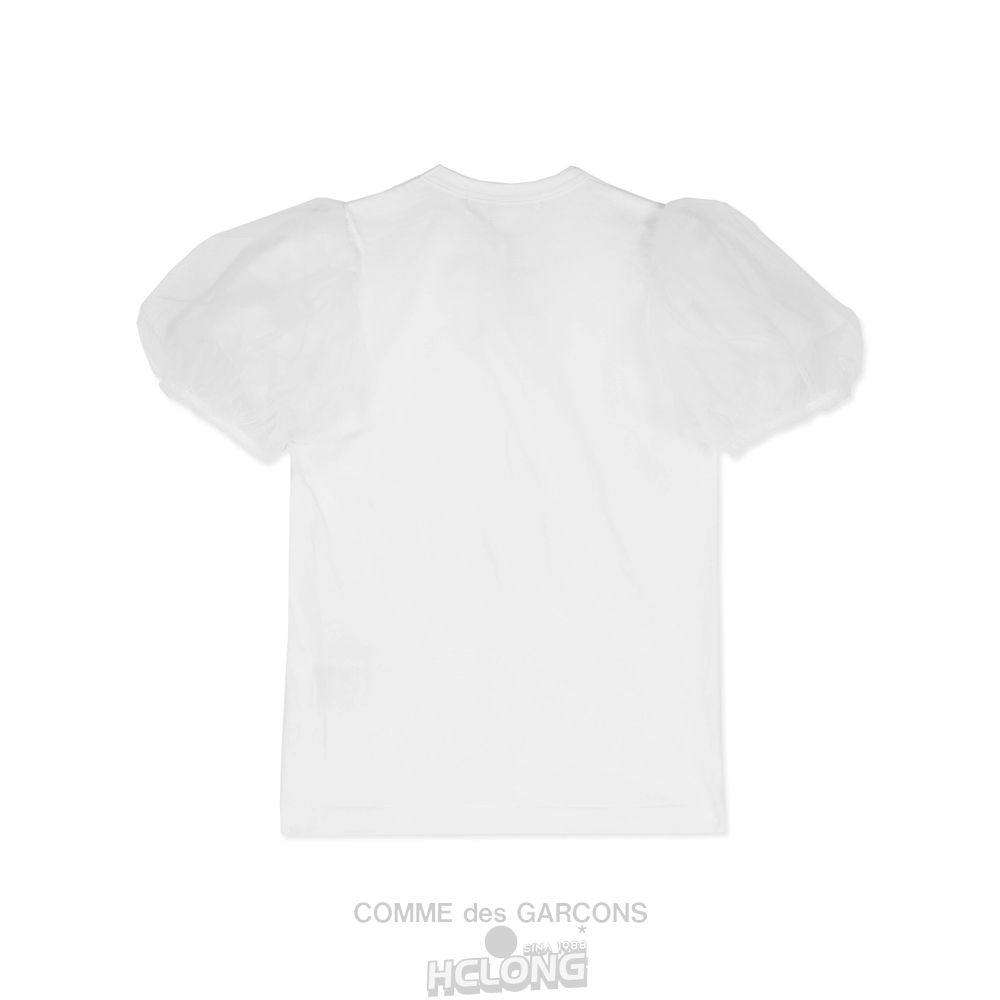 Comme Des Garcons CDG GIRL Tulle Puff Kurzes Sleeve T-Shirt Short Sleeve Weiß | 19682-XRCA