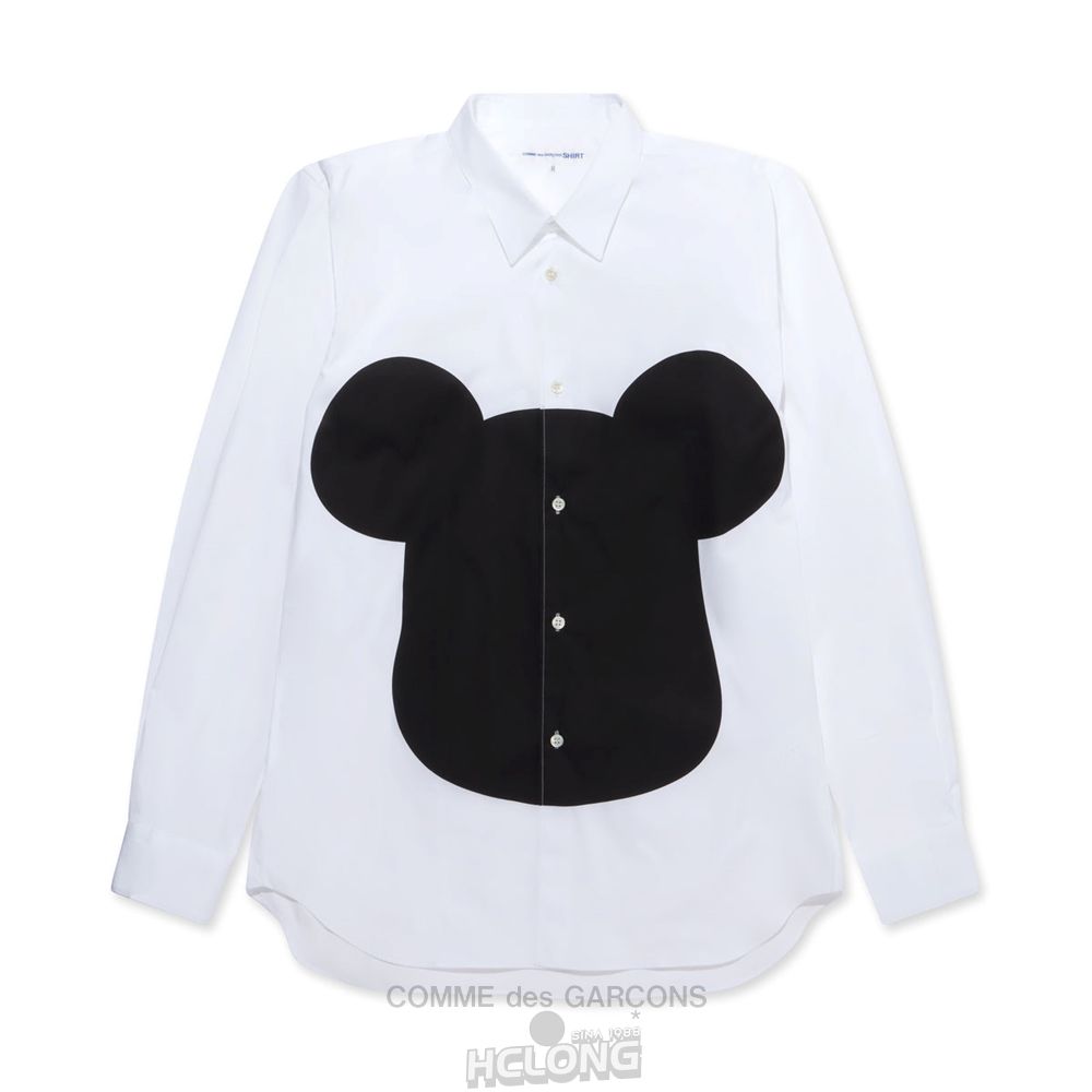 Comme Des Garcons CDG Shirt - Be@rbrick Baumwoll Poplin Shirt Oberteile Weiß | 42605-SANB