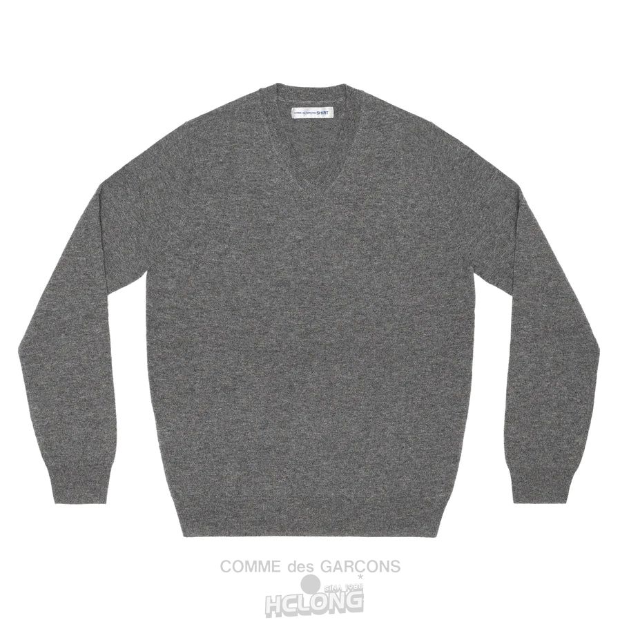 Comme Des Garcons CDG Shirt Forever / FZ-N107-PER-3 / Pullover V-neck Strickwaren Grau | 41592-IYXK