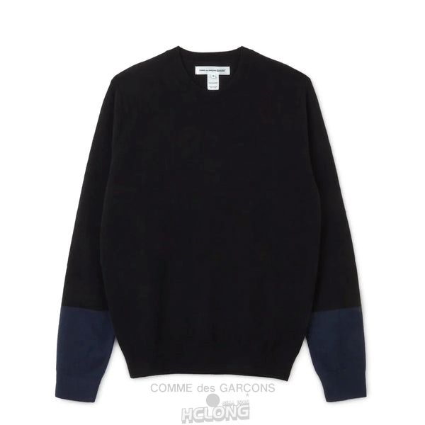 Comme Des Garcons CDG Shirt Forever / FZ-N112-PER-1 / Pullover Crew neck Strickwaren Schwarz Navy | 42819-QUXF