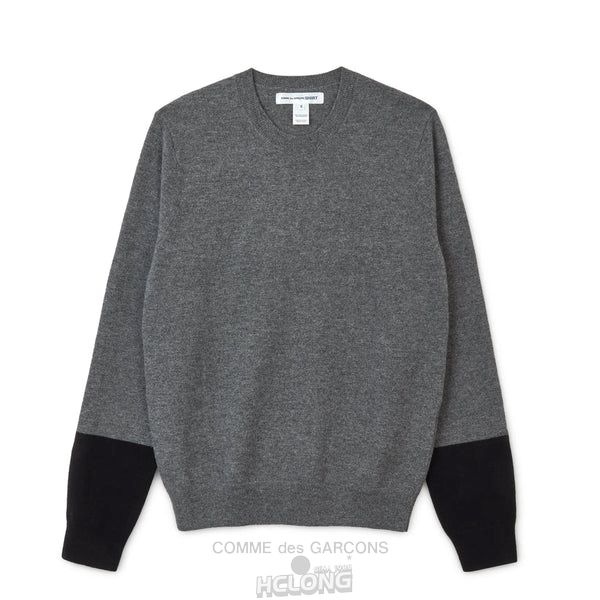 Comme Des Garcons CDG Shirt Forever / FZ-N112-PER-3 / Pullover Crew neck Strickwaren Grau Schwarz | 63192-MWJC