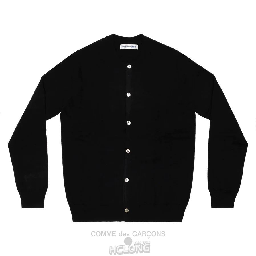 Comme Des Garcons CDG Shirt Forever / FZ-N106-PER-1 / Cardigan Crew Neck Strickwaren Schwarz | 93580-UJOD