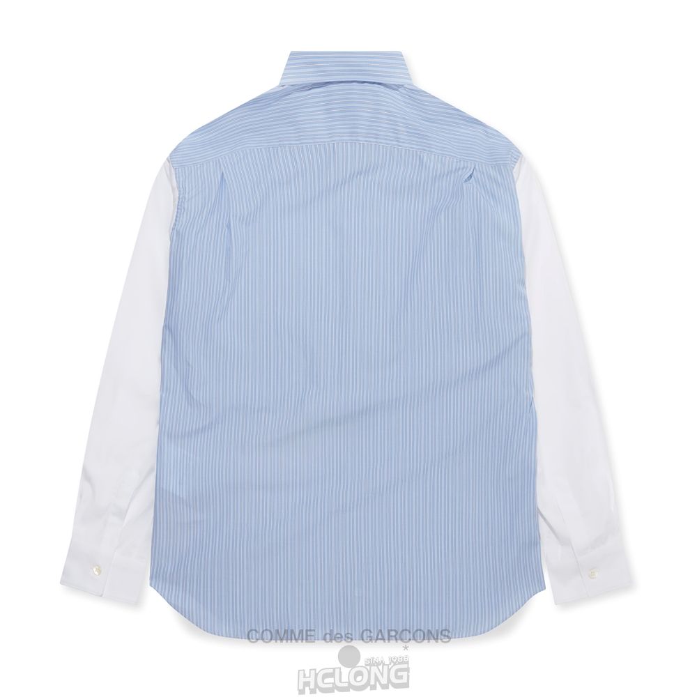 Comme Des Garcons CDG Shirt Forever - Klassische Fit Contrast Patchwork Stripe Shirt Oberteile Stripe/Mix | 06351-MCIQ