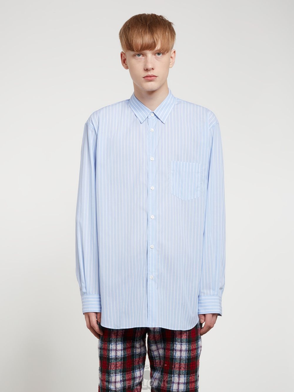 Comme Des Garcons CDG Shirt Forever - Klassische Fit Stripe Shirt Oberteile Streifen | 06891-WUDR
