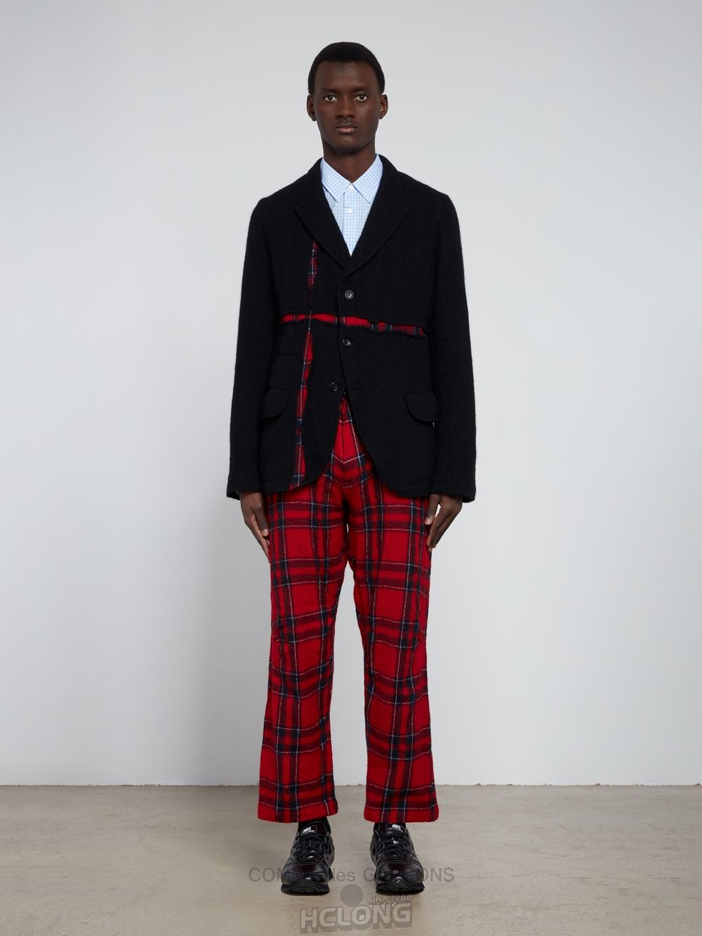 Comme Des Garcons CDG Shirt Forever - Klassische Fit Checked Shirt Oberteile Blau | 60832-QMYO