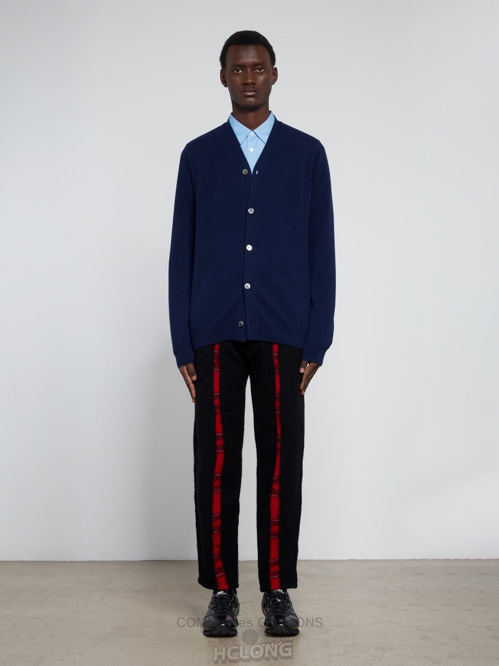 Comme Des Garcons CDG Shirt Forever - Klassische Fit Woven Baumwoll Shirt Oberteile Blau | 71835-URKS