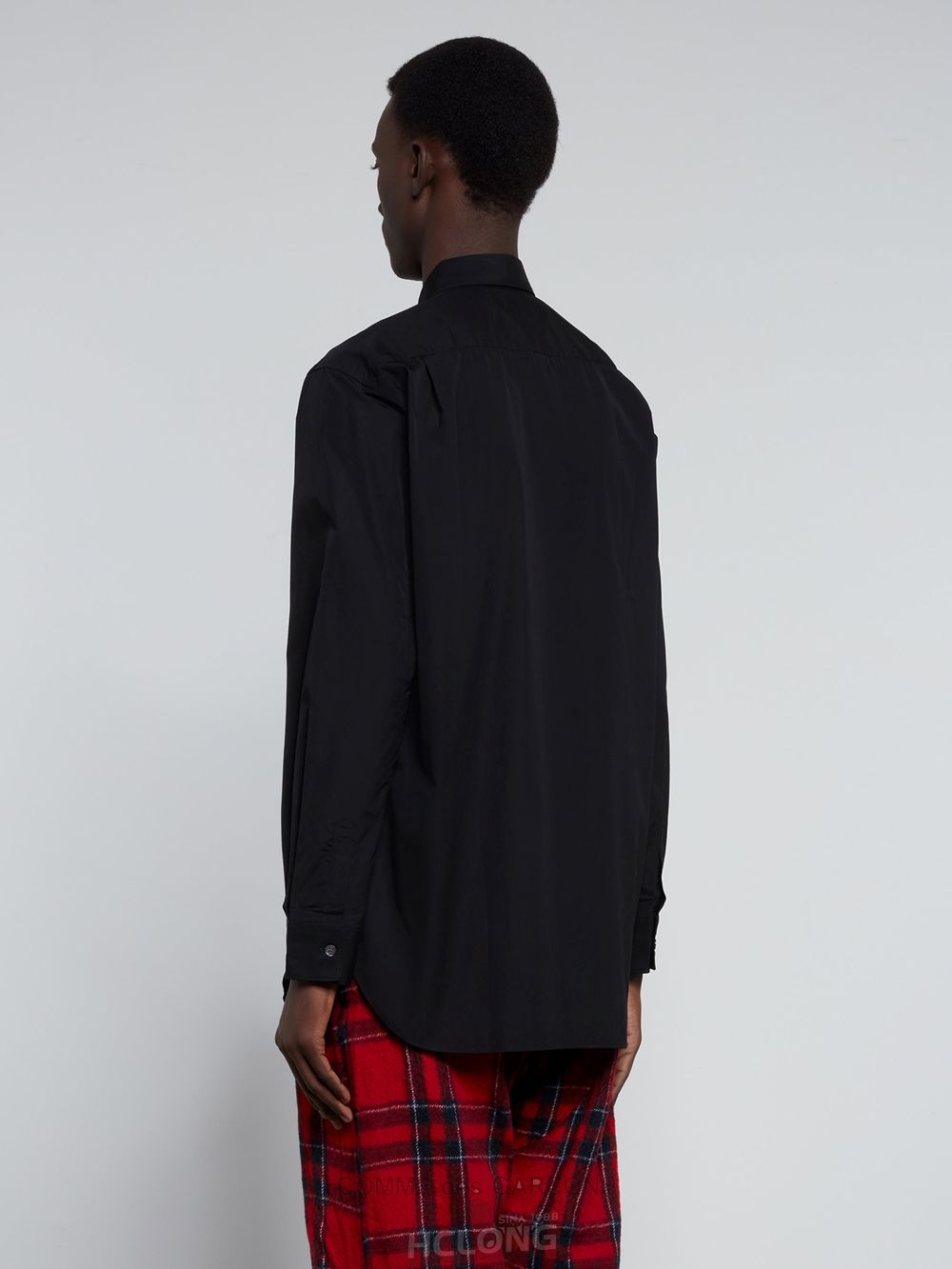 Comme Des Garcons CDG Shirt Forever - Klassische Fit Woven Baumwoll Shirt Oberteile Schwarz | 93876-ETUL