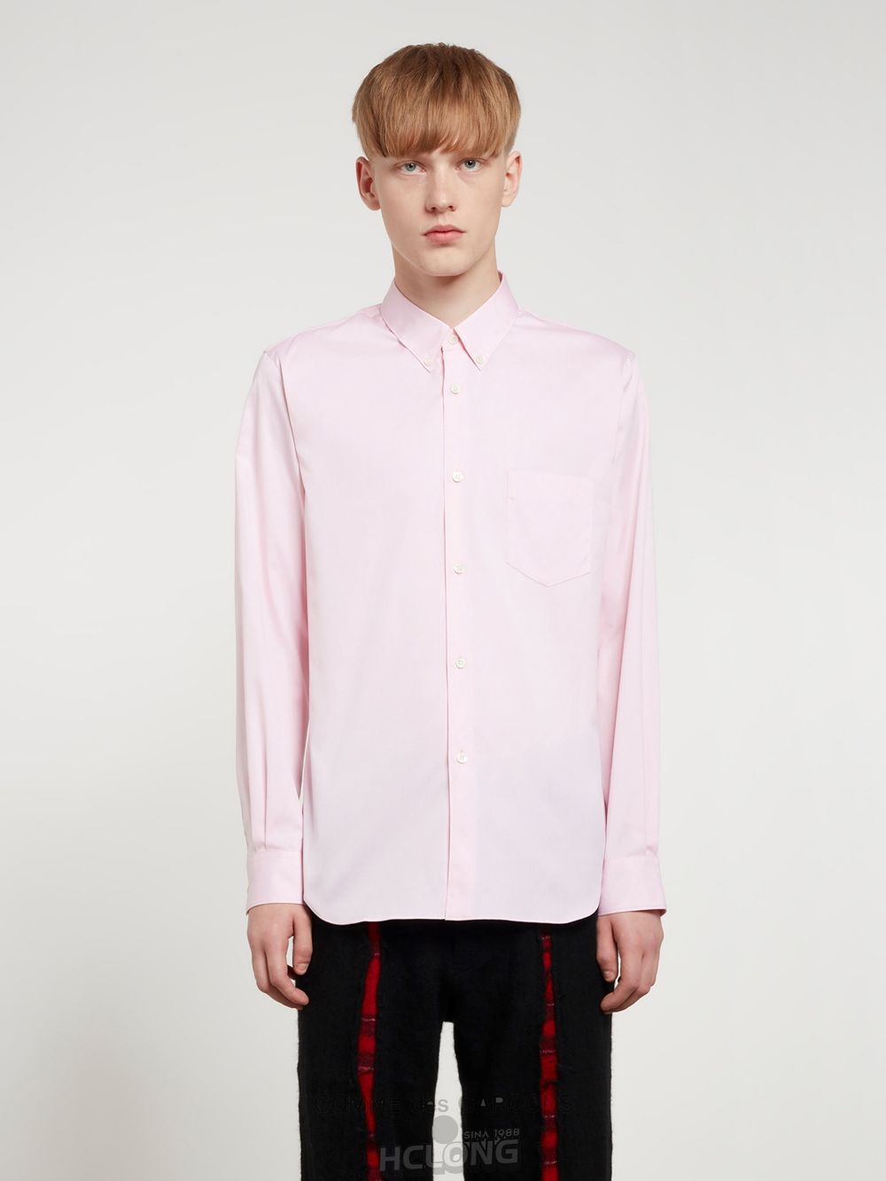 Comme Des Garcons CDG Shirt Forever - Slim Fit Button-Down Baumwoll Shirt Oberteile Rosa | 01739-FLYZ