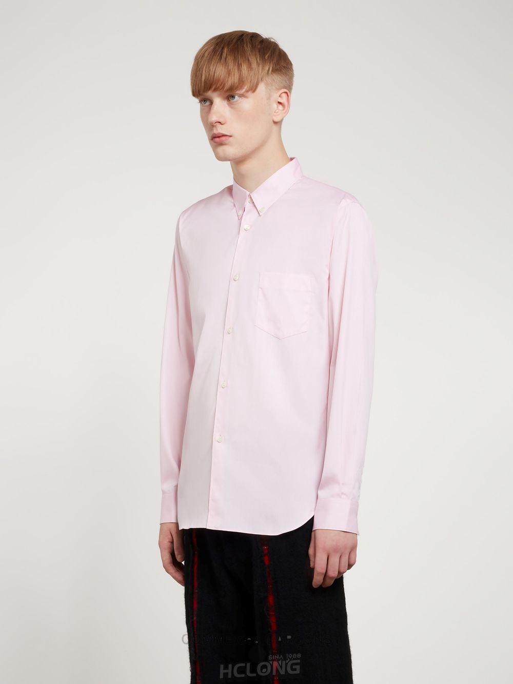 Comme Des Garcons CDG Shirt Forever - Slim Fit Button-Down Baumwoll Shirt Oberteile Rosa | 01739-FLYZ