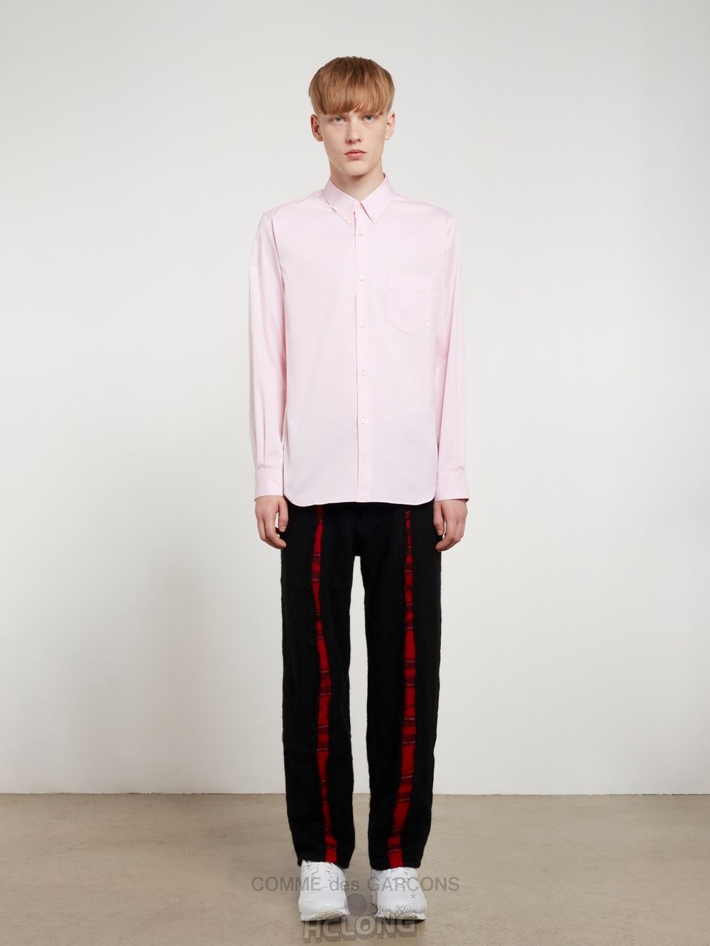 Comme Des Garcons CDG Shirt Forever - Slim Fit Button-Down Baumwoll Shirt Oberteile Rosa | 01739-FLYZ
