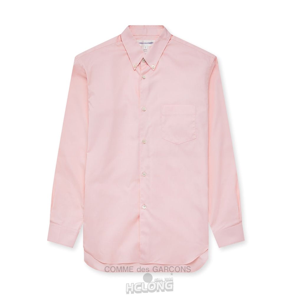 Comme Des Garcons CDG Shirt Forever - Slim Fit Button-Down Baumwoll Shirt Oberteile Rosa | 01739-FLYZ