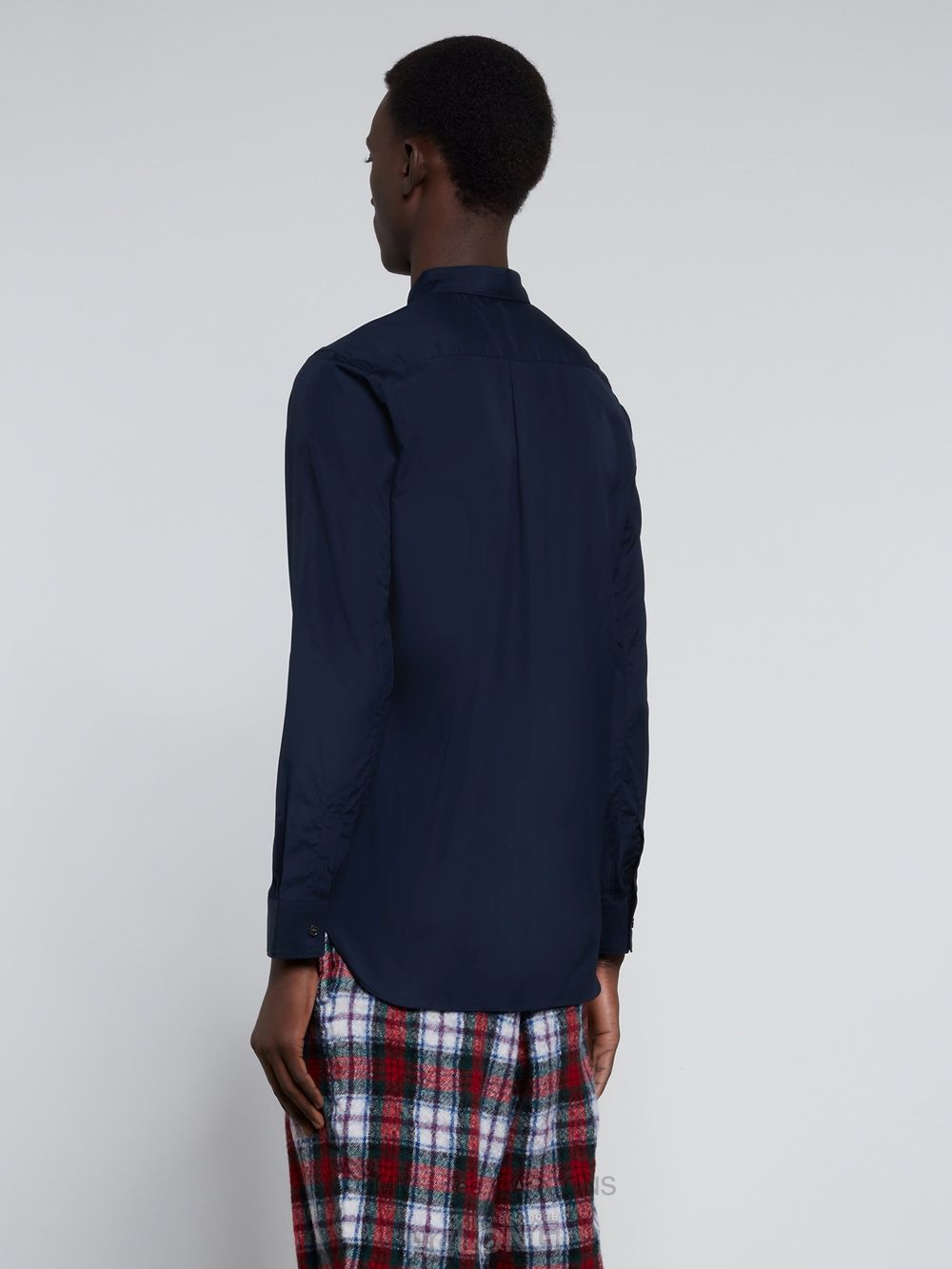 Comme Des Garcons CDG Shirt Forever - Slim Fit Button-Down Baumwoll Shirt Oberteile Navy | 14527-MKUT