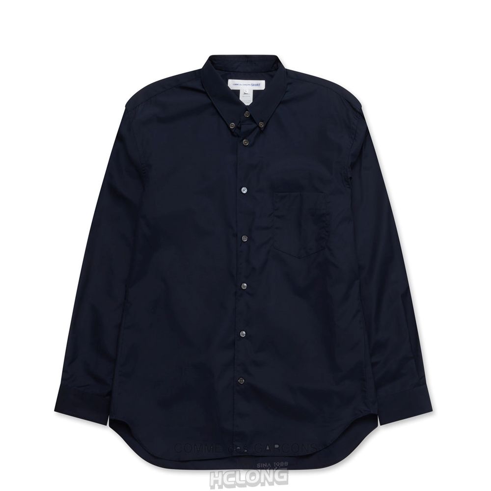 Comme Des Garcons CDG Shirt Forever - Slim Fit Button-Down Baumwoll Shirt Oberteile Navy | 14527-MKUT
