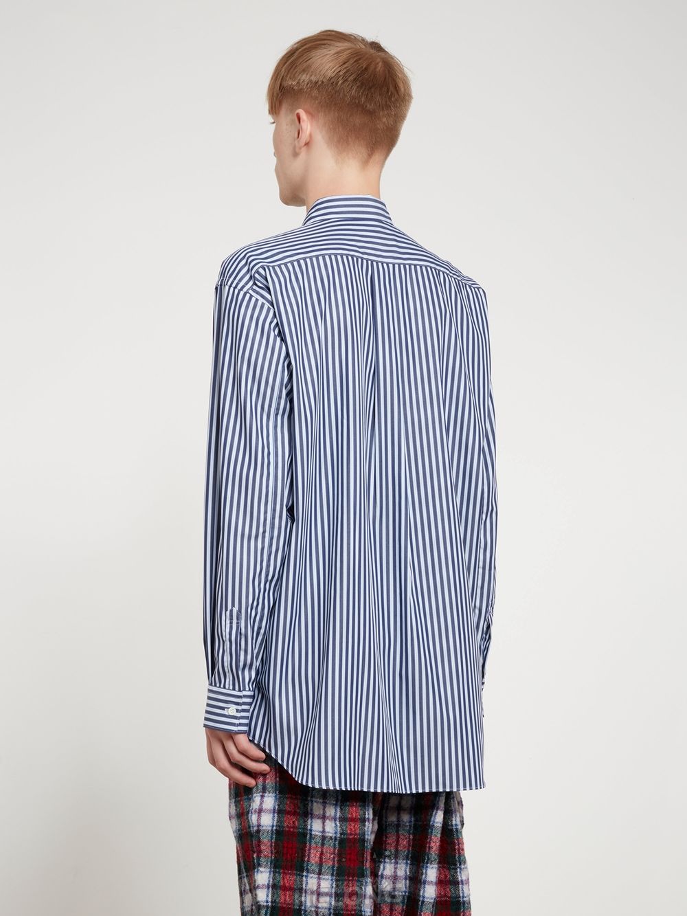 Comme Des Garcons CDG Shirt Forever - Weite Fit Baumwoll Shirt Oberteile Streifen | 31087-RJHC