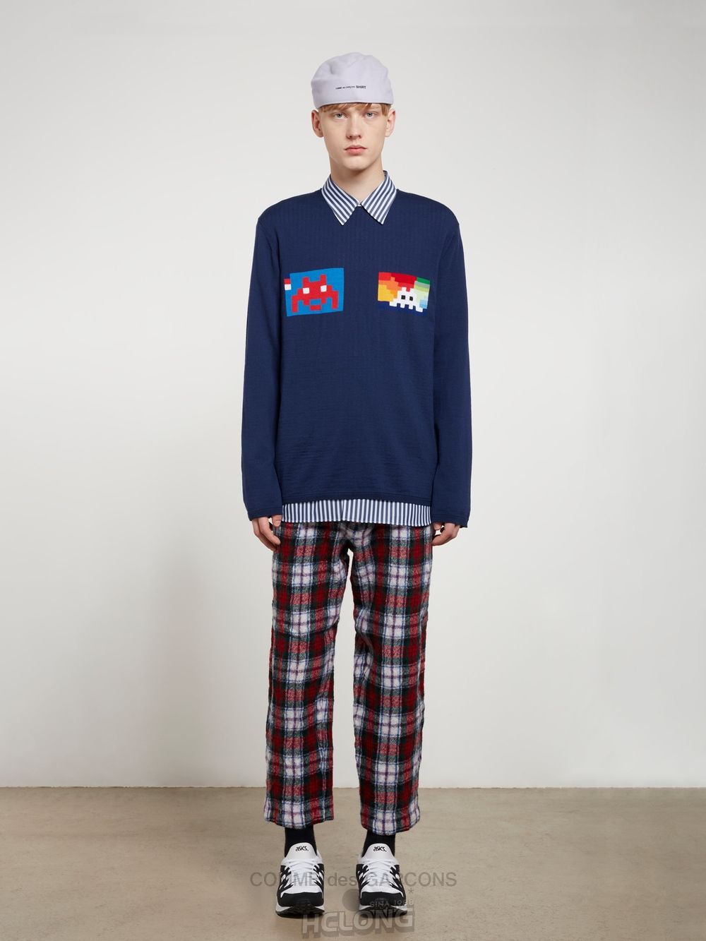 Comme Des Garcons CDG Shirt Forever - Weite Fit Baumwoll Shirt Oberteile Streifen | 31087-RJHC