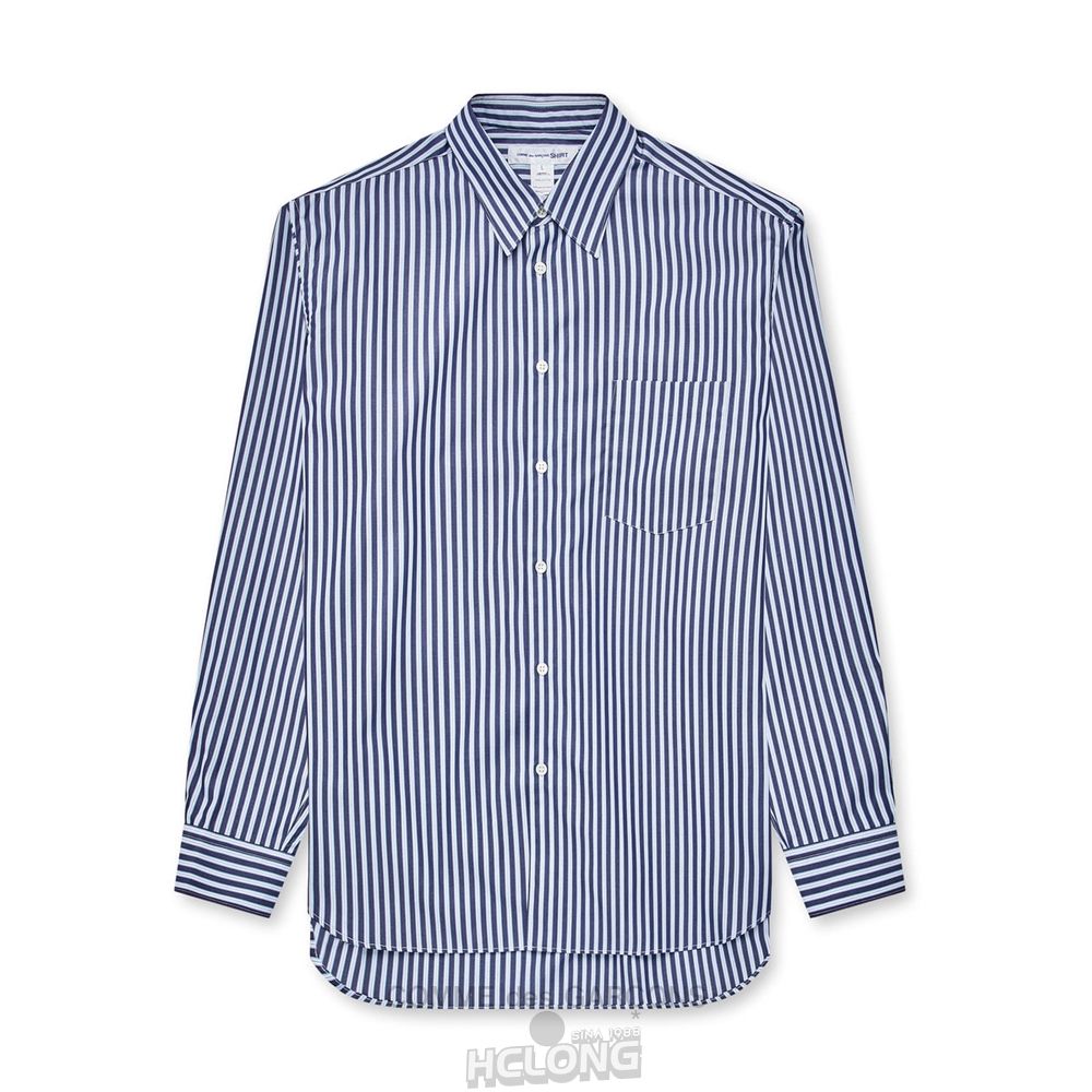 Comme Des Garcons CDG Shirt Forever - Weite Fit Baumwoll Shirt Oberteile Streifen | 31087-RJHC