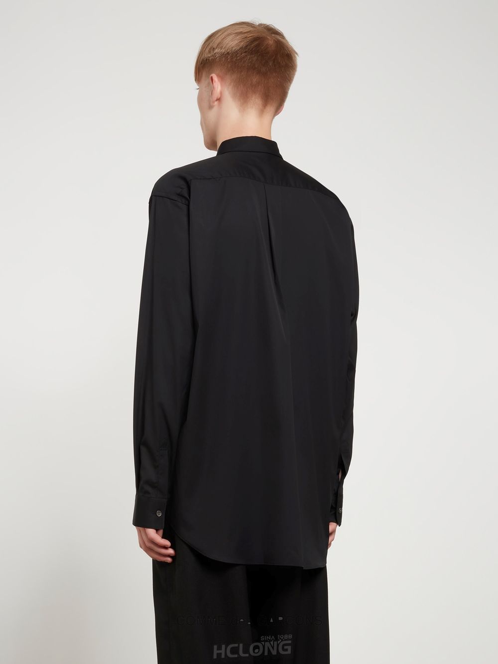 Comme Des Garcons CDG Shirt Forever - Weite Fit Baumwoll Shirt Oberteile Schwarz | 70812-GKMD
