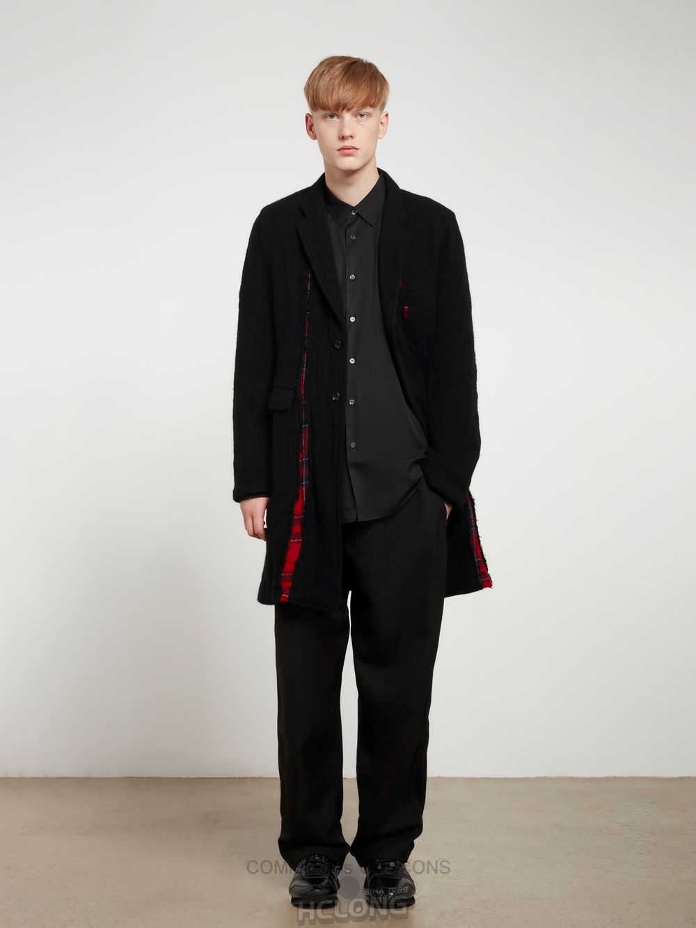 Comme Des Garcons CDG Shirt Forever - Weite Fit Baumwoll Shirt Oberteile Schwarz | 70812-GKMD