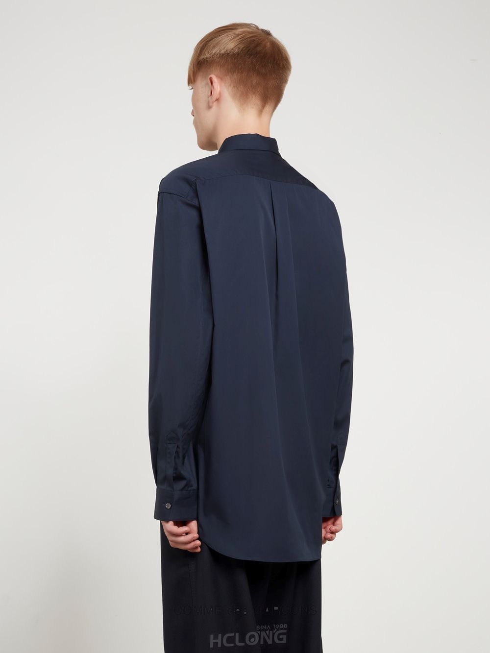 Comme Des Garcons CDG Shirt Forever - Weite Fit Baumwoll Shirt Oberteile Navy | 85739-TJCK