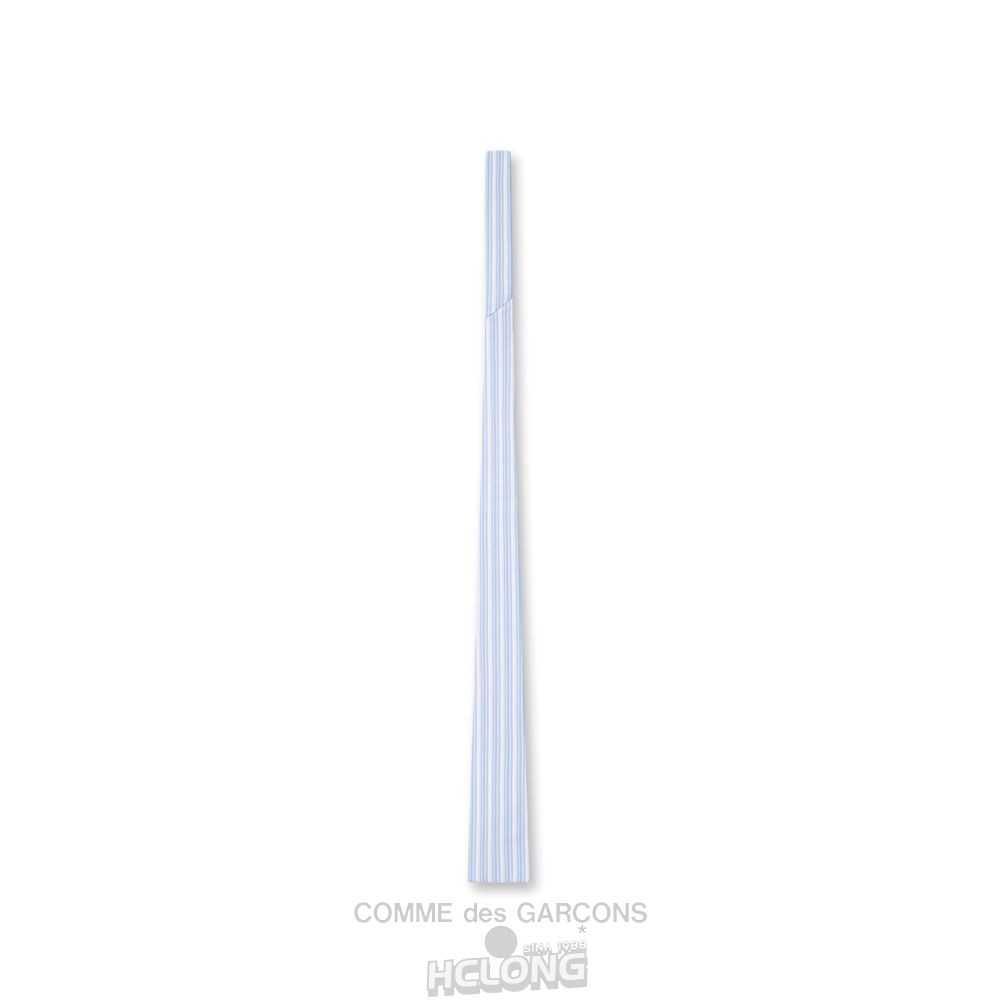 Comme Des Garcons CDG Shirt - Yarn Dyed Gestreift Tie Necktie Blau | 26301-TAHQ