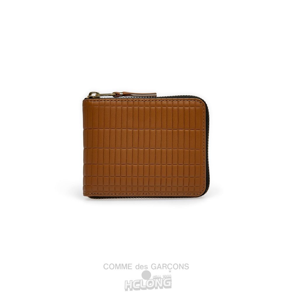 Comme Des Garcons CDG Wallet - Brick Full Zip Around Wallet - SA7100BK Brick Beige | 19536-EIJG