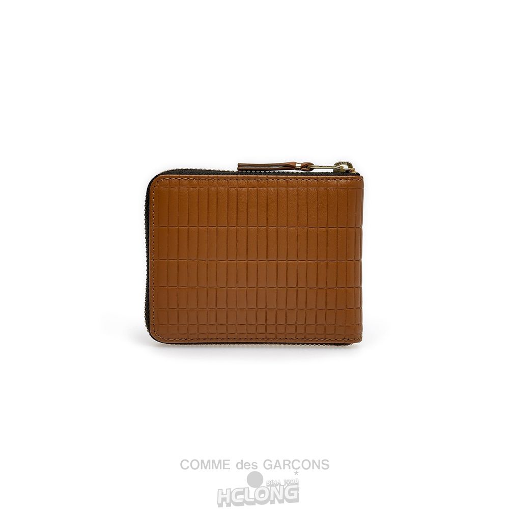 Comme Des Garcons CDG Wallet - Brick Full Zip Around Wallet - SA7100BK Brick Beige | 19536-EIJG