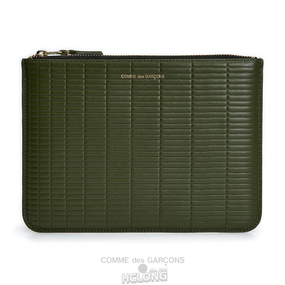Comme Des Garcons CDG Wallet - Brick Wallet Zip Pouch - SA5100BK Brick Khaki | 17684-NASM