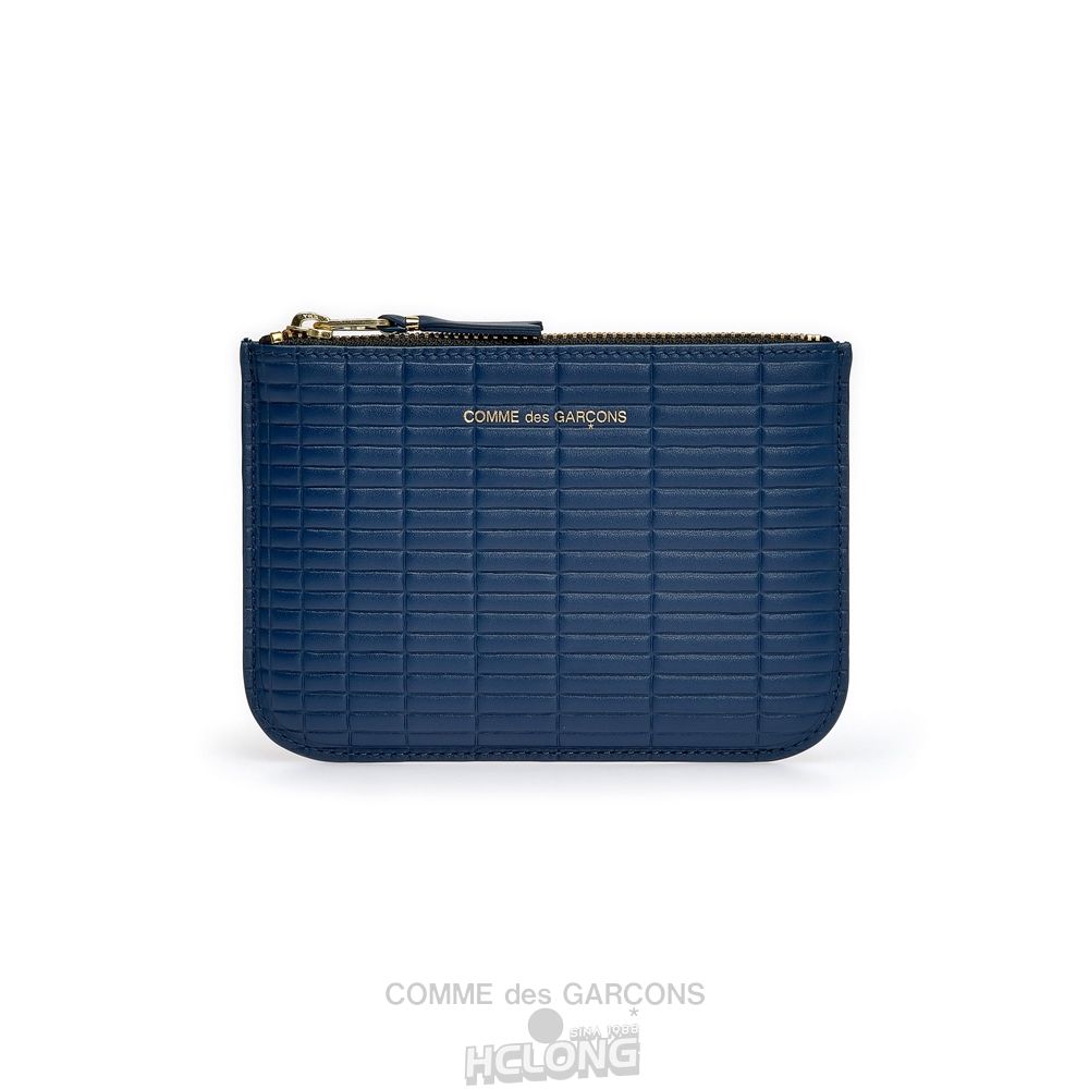 Comme Des Garcons CDG Wallet - Brick Wallet Zip Pouch - SA8100BK Brick Blau | 82037-LESW