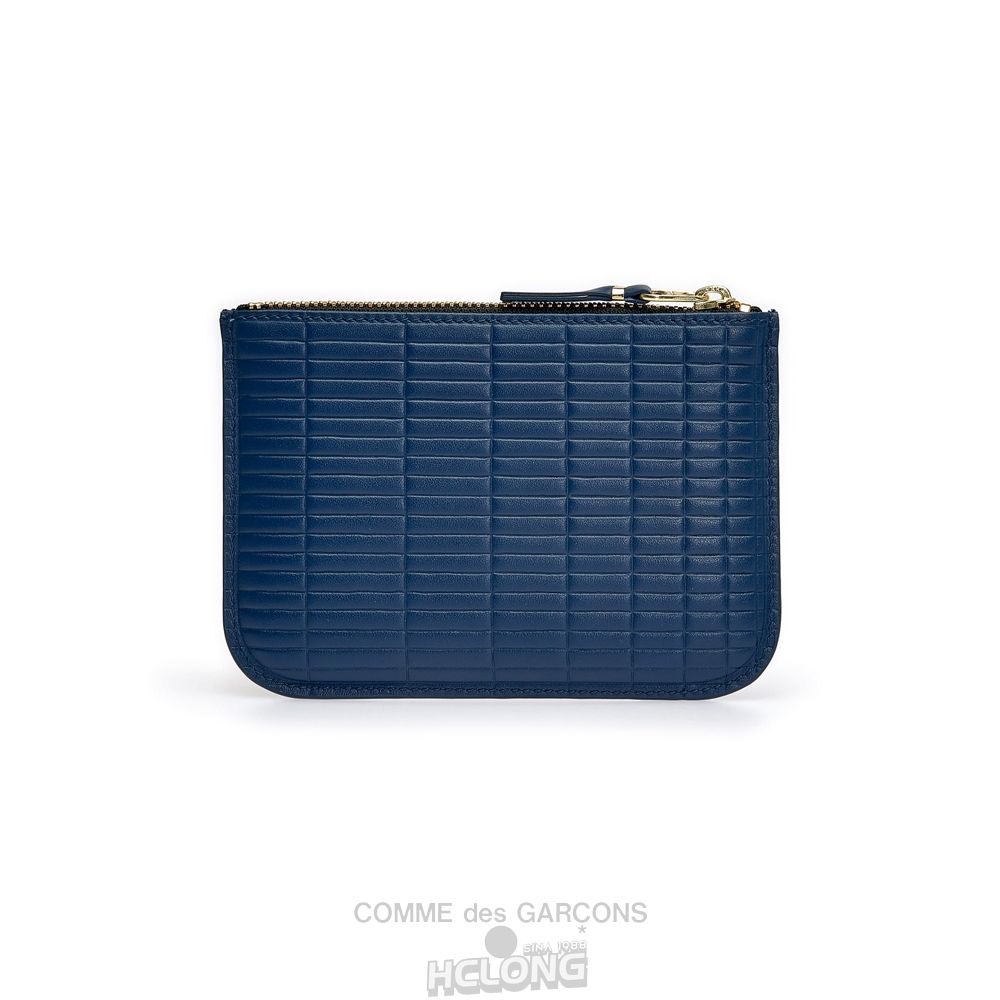 Comme Des Garcons CDG Wallet - Brick Wallet Zip Pouch - SA8100BK Brick Blau | 82037-LESW