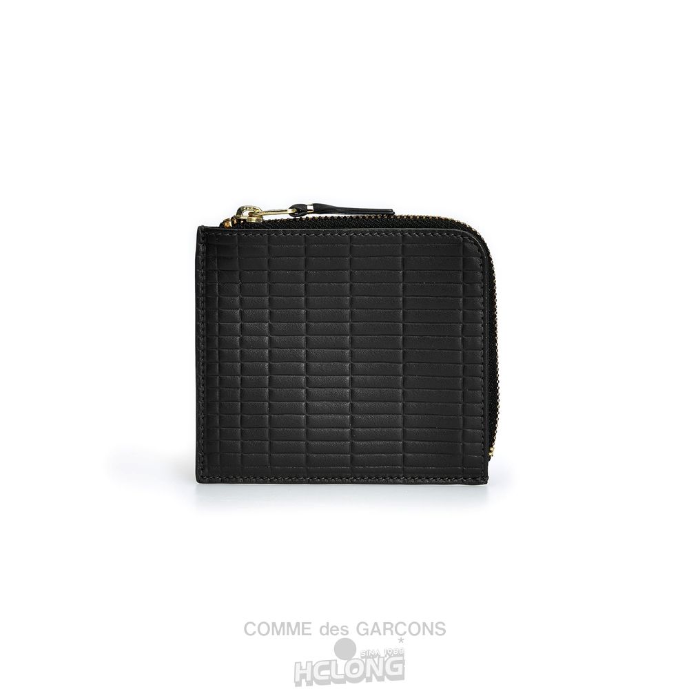 Comme Des Garcons CDG Wallet - Brick Zip Around Wallet - SA3100BK Brick Schwarz | 07192-GNOV