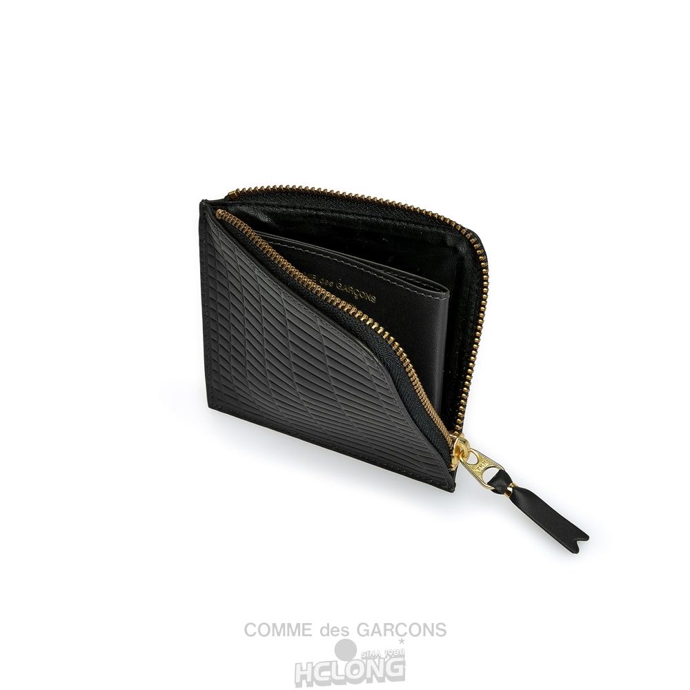 Comme Des Garcons CDG Wallet - Brick Zip Around Wallet - SA3100BK Brick Schwarz | 07192-GNOV