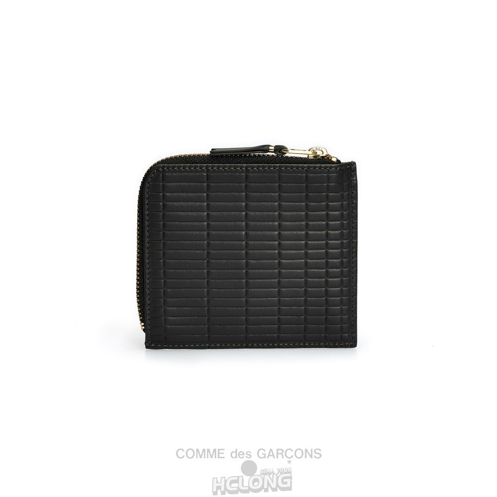 Comme Des Garcons CDG Wallet - Brick Zip Around Wallet - SA3100BK Brick Schwarz | 07192-GNOV