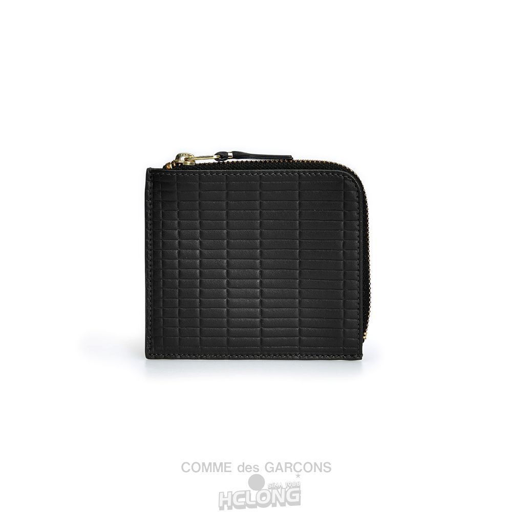 Comme Des Garcons CDG Wallet - Brick Zip Around Wallet - SA3100BK Brick Schwarz | 07192-GNOV