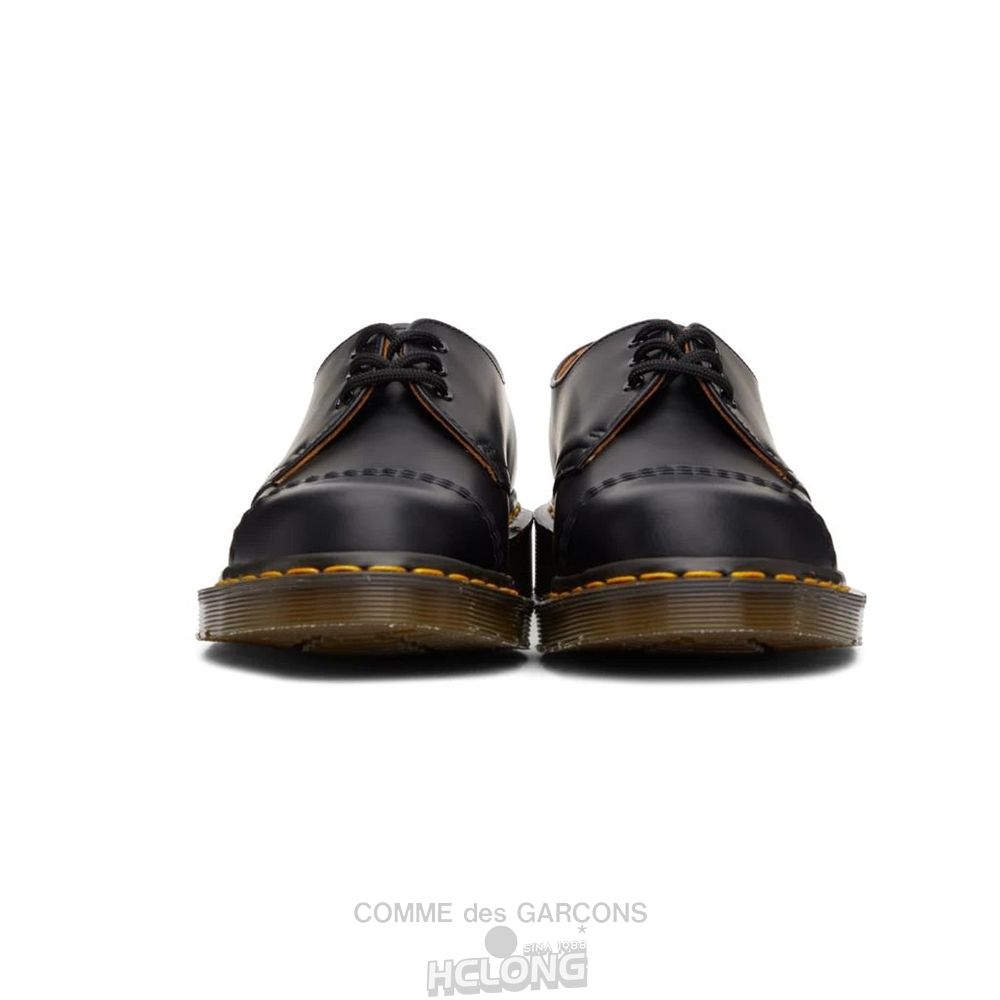 Comme Des Garcons HDTB x Dr Martens 3 Hole with Stitched Cap – DFK102W20 Schuhe Schwarz | 29831-WFEL