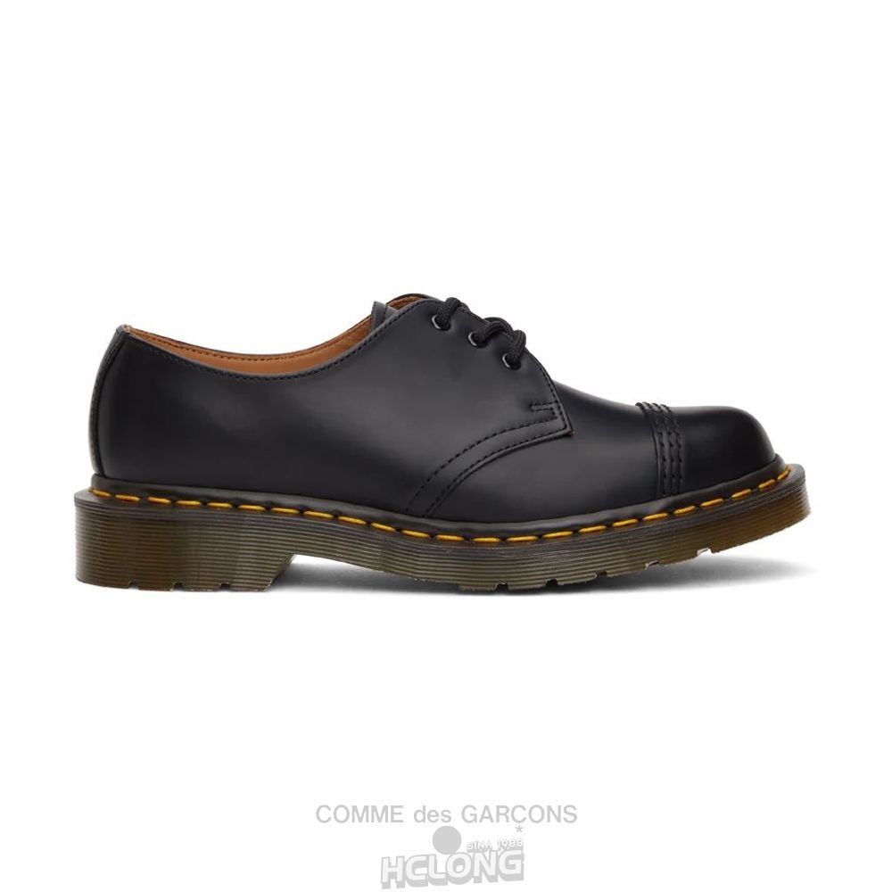 Comme Des Garcons HDTB x Dr Martens 3 Hole with Stitched Cap – DFK102W20 Schuhe Schwarz | 29831-WFEL