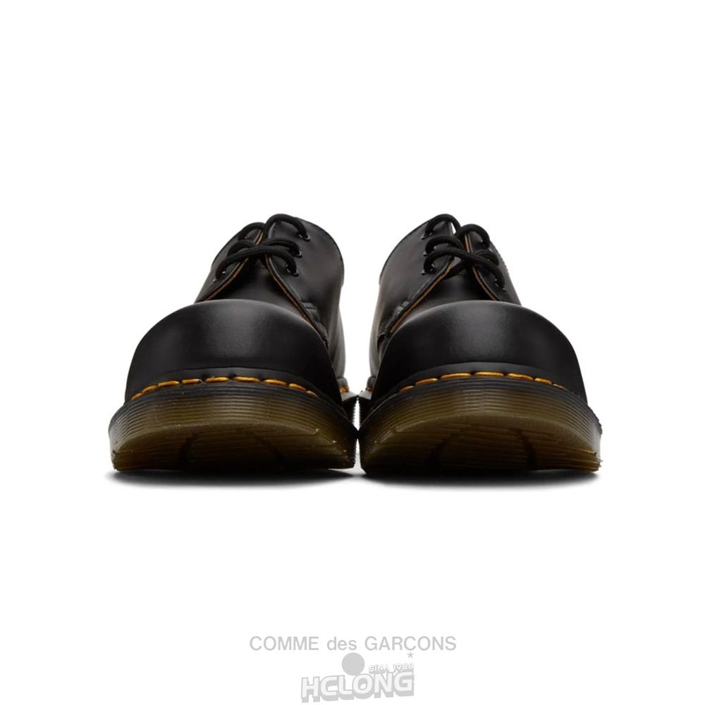 Comme Des Garcons HDTB x Dr Martens Steel Kappe 3 hole DEK101 Schuhe Schwarz | 65490-KWYM