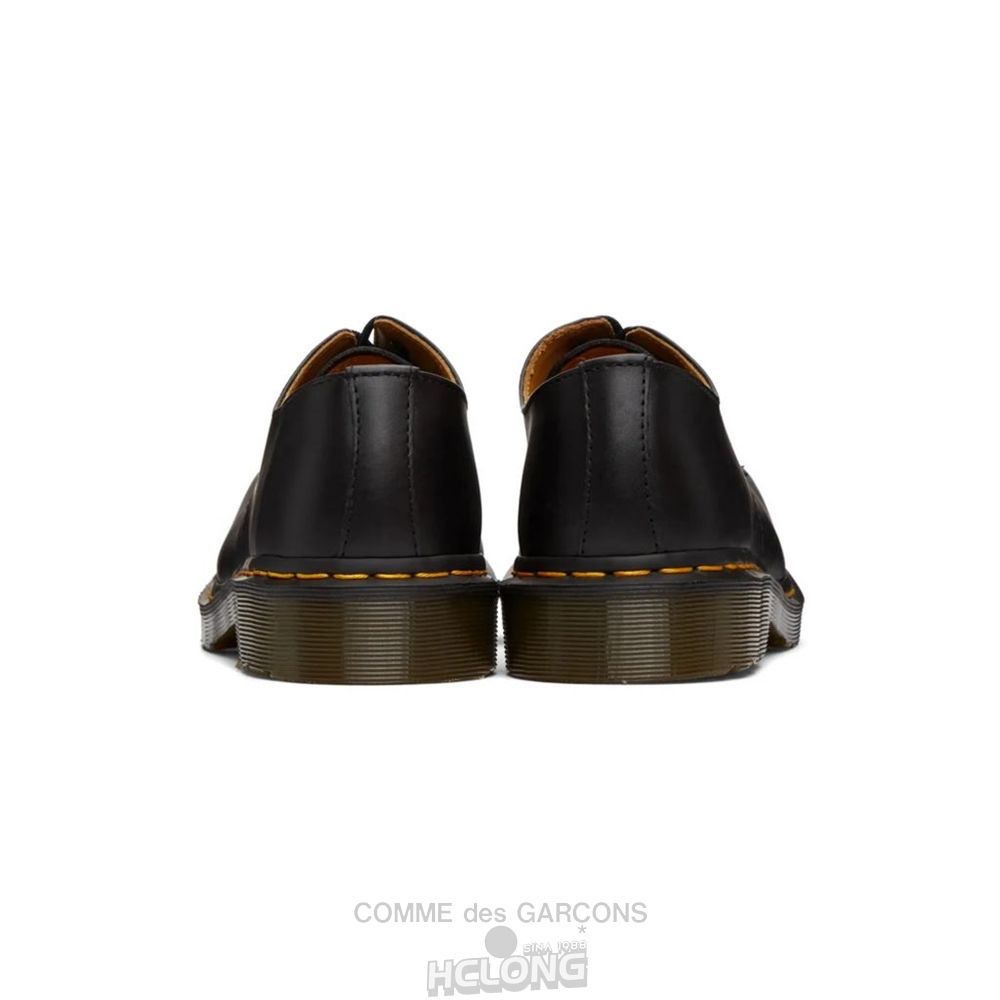 Comme Des Garcons HDTB x Dr Martens Steel Kappe 3 hole DEK101 Schuhe Schwarz | 65490-KWYM