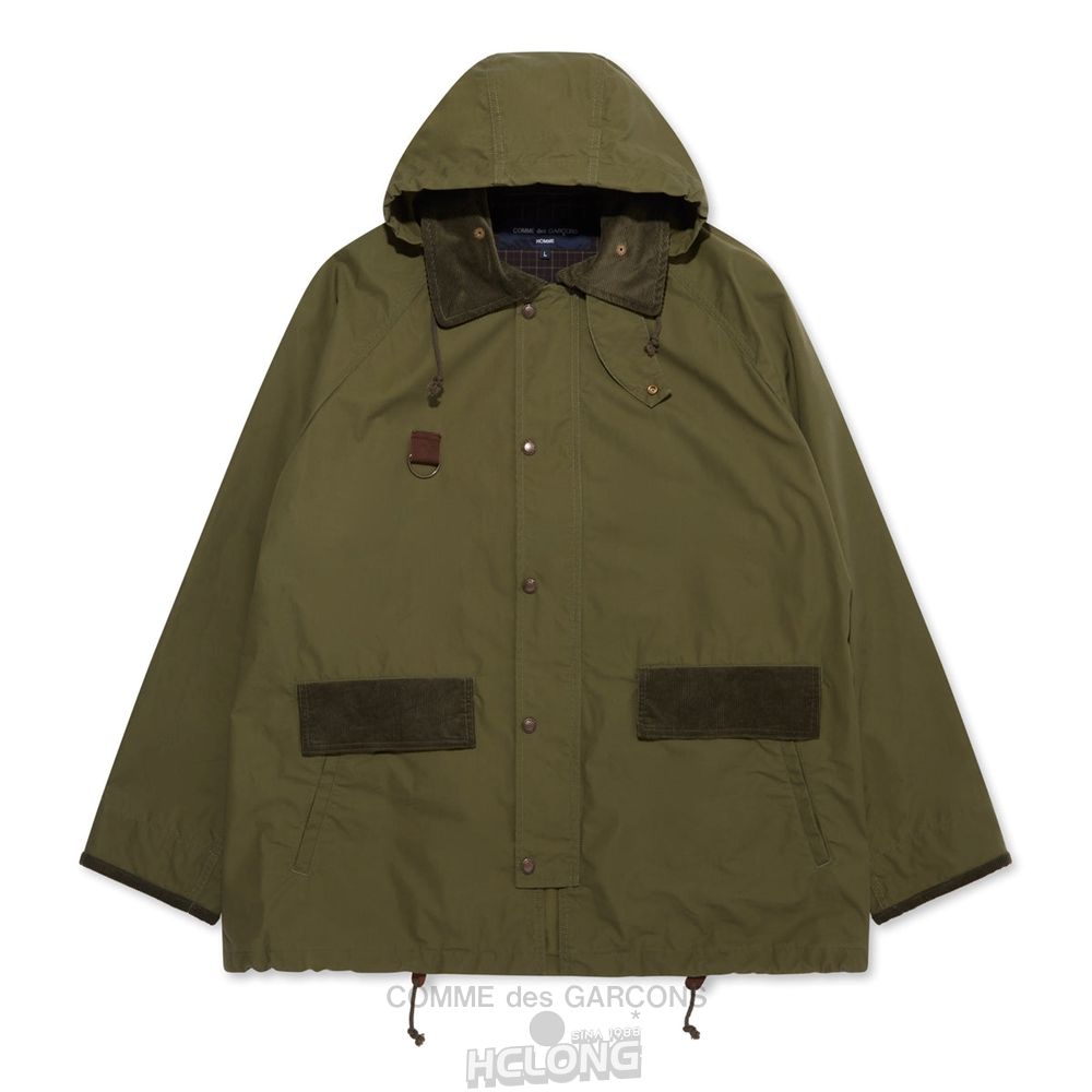 Comme Des Garcons Homme - Baumwoll Nylon Parka Oberbekleidung Khaki | 43571-QFVB