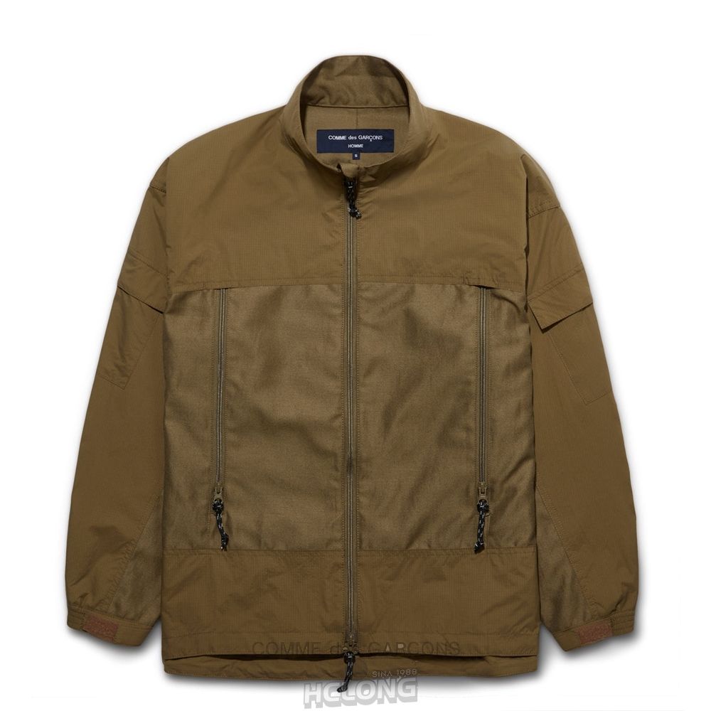 Comme Des Garcons Homme - Polyester Rip Stop Jacket Oberbekleidung Beige | 08512-KEZQ