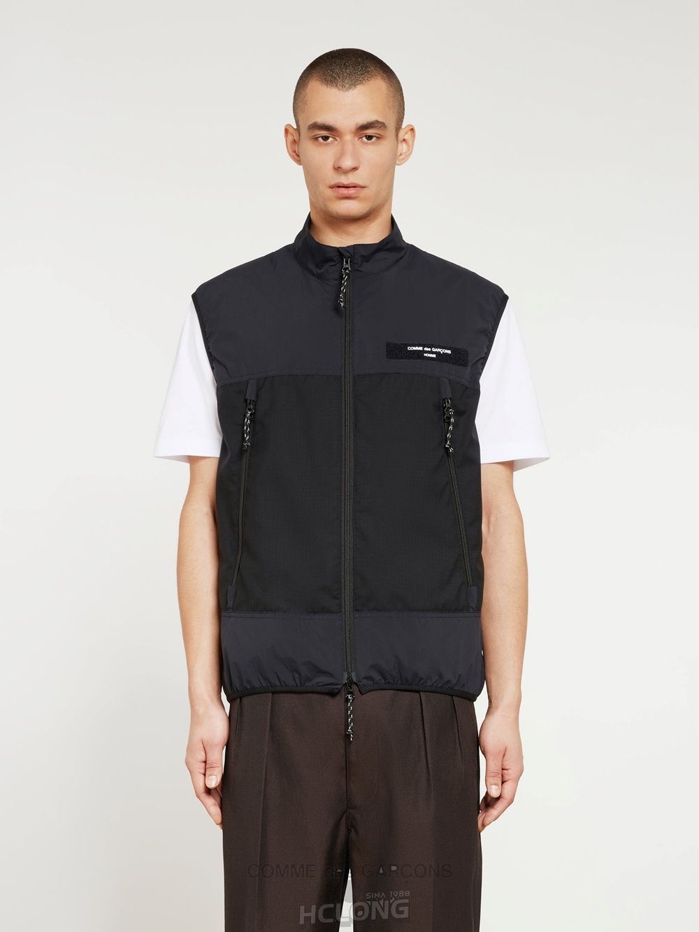 Comme Des Garcons Homme - Technical Wolle Vest Vests Dunkel | 25619-NZLC