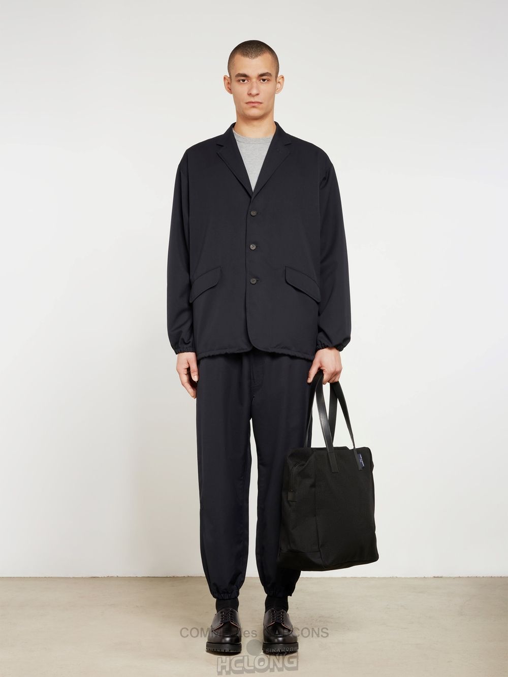 Comme Des Garcons Homme - Wolle Mohair Twill Jacket Oberbekleidung Navy | 18723-KOWJ