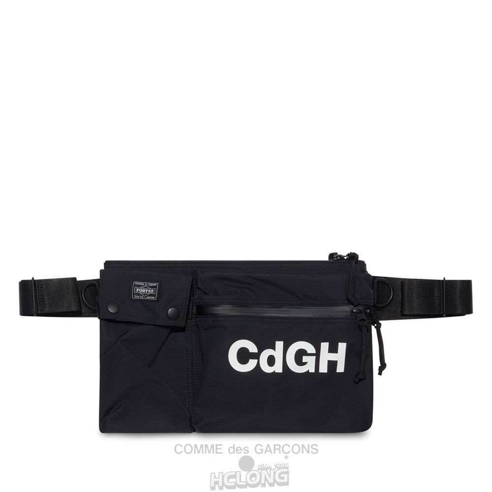 Comme Des Garcons Homme - x Porter Ripstop Nylon Crossbody Bag Tasche Schwarz | 28319-VQLO