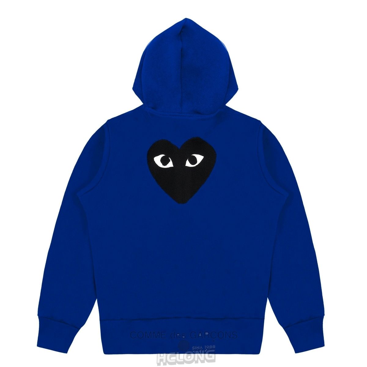 Comme Des Garcons PLAY Big Heart Zip Mit Kapuze Sweatshirt Hooded Sweatshirt Navy | 61598-WQRJ