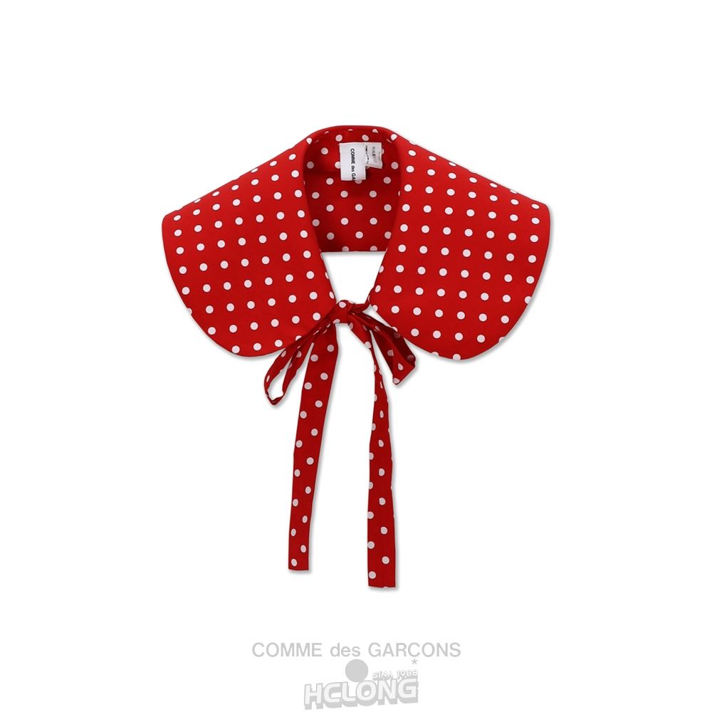 Comme Des Garcons TEIBAN KICHU (CDG GIRL) Baumwoll Polka Dot Peter Pan Collar Accessoires Rot | 98635-DNWI