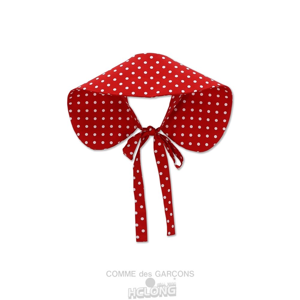 Comme Des Garcons TEIBAN KICHU (CDG GIRL) Baumwoll Polka Dot Peter Pan Collar Accessoires Rot | 98635-DNWI
