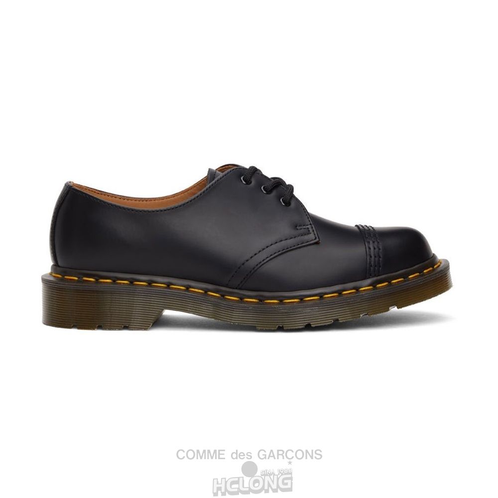Comme Des Garcons TEIBAN KICHU (HOMME DEUX) HDTB x Dr Martens 3 Hole with Stitched Cap DFK102W20 CDG x Dr. Martens Schwarz | 07615-PNTO