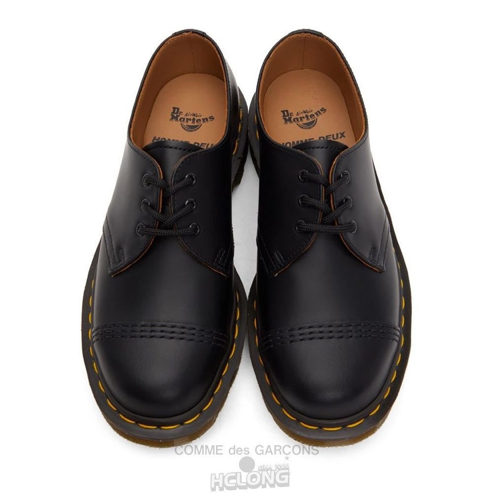 Comme Des Garcons TEIBAN KICHU (HOMME DEUX) HDTB x Dr Martens 3 Hole with Stitched Cap DFK102W20 CDG x Dr. Martens Schwarz | 07615-PNTO