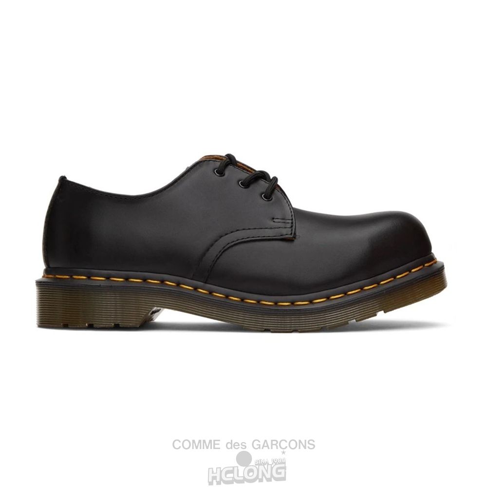 Comme Des Garcons TEIBAN KICHU (HOMME DEUX) HDTB x Dr Martens Steel Kappe 3 hole DEK101 CDG x Dr. Martens Schwarz | 46253-TIPJ