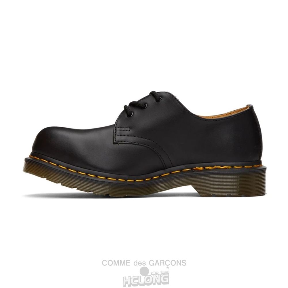 Comme Des Garcons TEIBAN KICHU (HOMME DEUX) HDTB x Dr Martens Steel Kappe 3 hole DEK101 CDG x Dr. Martens Schwarz | 46253-TIPJ